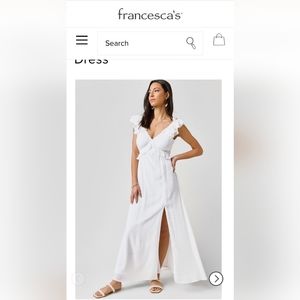 Long White Maxi Dress by Francesca's